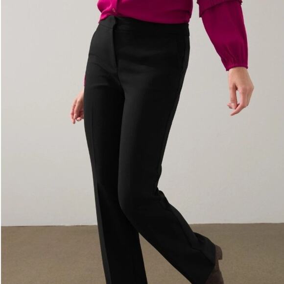 Chico's Double Cloth Tailored Trousers Black - Picture 1 of 5